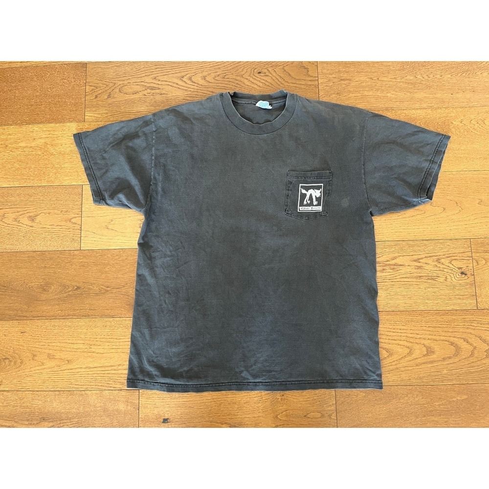 Vintage The Gadjits Hellcat Records Band T-Shirt Hanes Beefy-T Faded Black Large